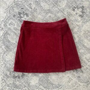 Copper Key Women’s Maroon Corduroy Wrap Mini Skort